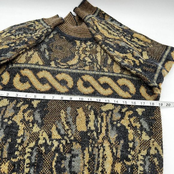 Vintage Partners by Mervyns Mock Neck Abstract Pullover Sweater Size Medium - Picture 5 of 7